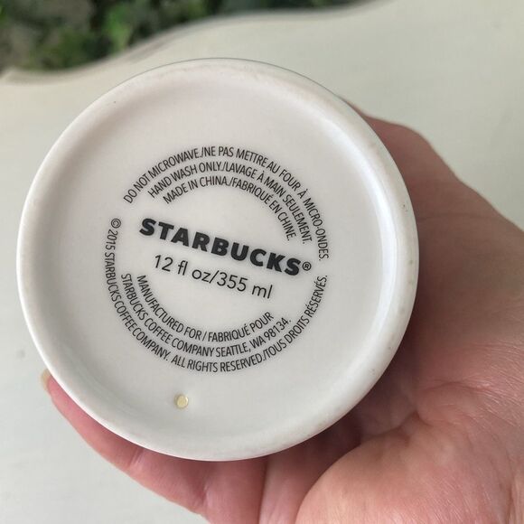 Starbucks Barista 2015 Watercolor Art Shelby Kregel Ceramic Travel Mug - Picture 7 of 11